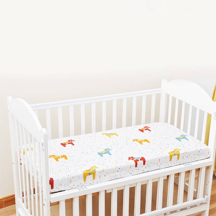 Hot Selling Woven Organic Cotton Fitted Baby Crib Sheet