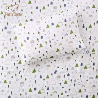 Jambear Organic High Quality Cartoon Print Baby Crib Sheet 100% Natural Organic Cotton Bed Sheet