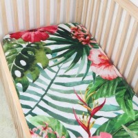 Reactive Print Cotton Muslin Baby Fitted Crib Sheet